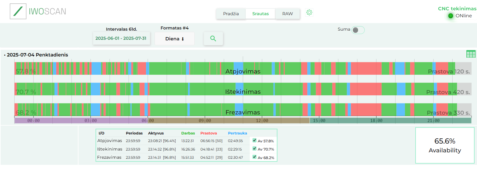 Iwoscan darbo srauto grafikas